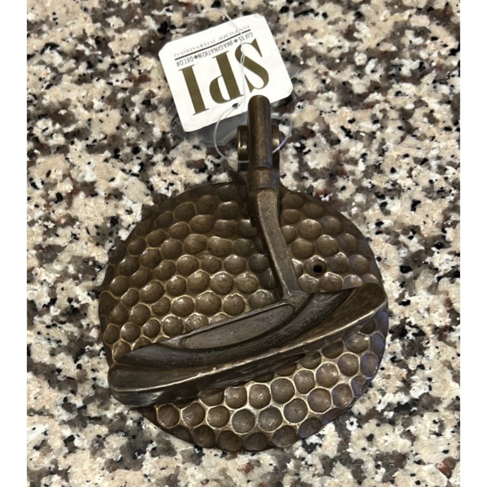 New OS Antique Bronze Metal GOLF BALL & PUTTER Door Knocker by SPI SAN PACIFIC